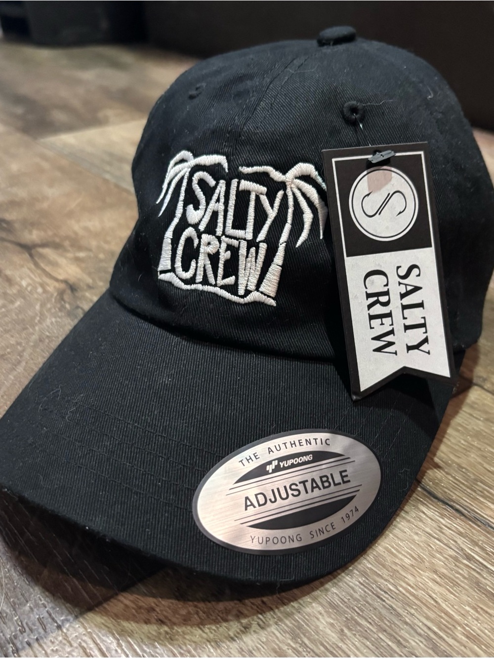 Salty Crew Black Embroidered Dad Hat NWT